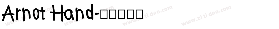 Arnot Hand字体转换